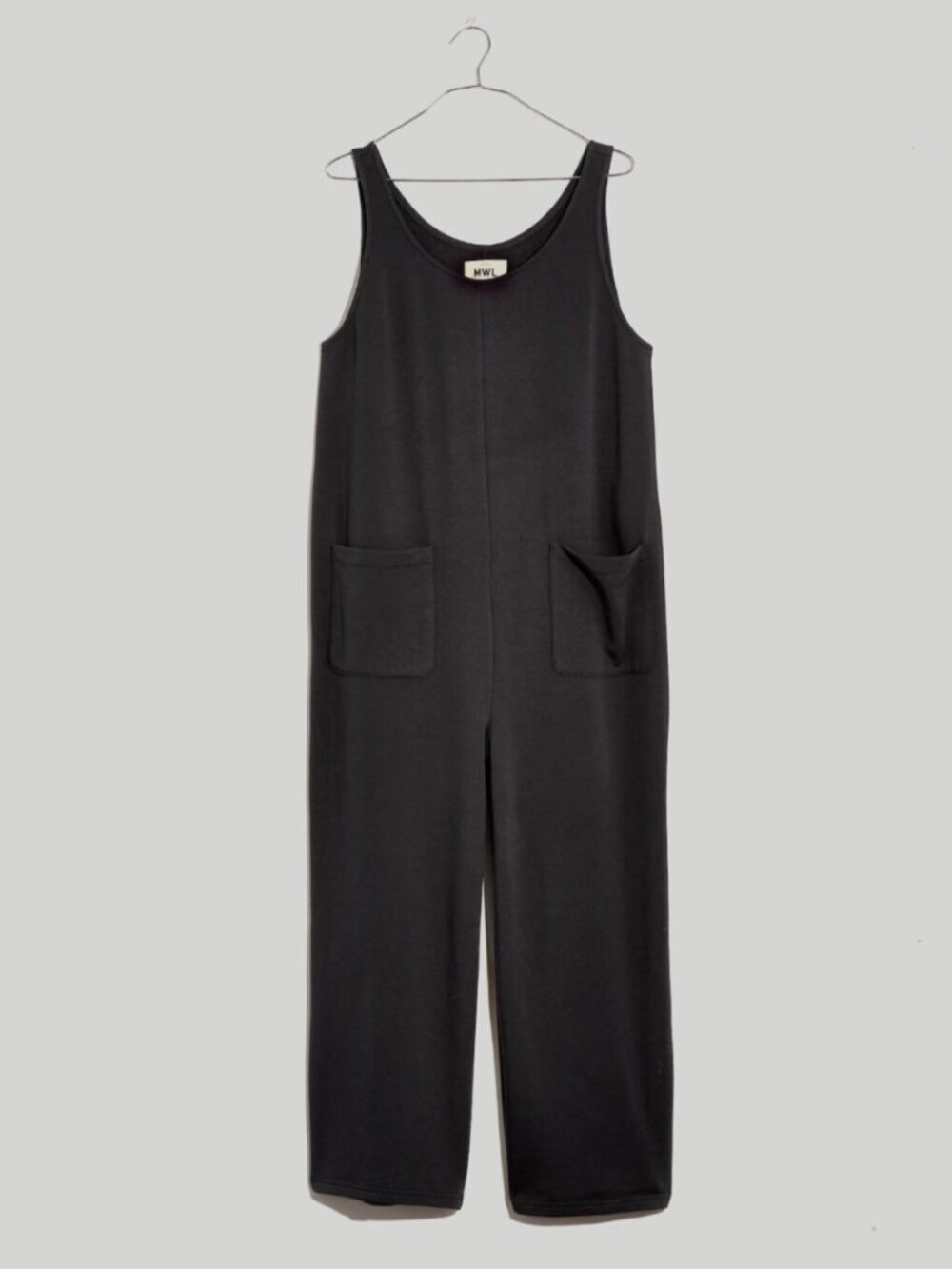 Madewell MWL Superbrushed Pull-On Jumpsuit Black Coal NWT size medium